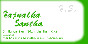 hajnalka santha business card